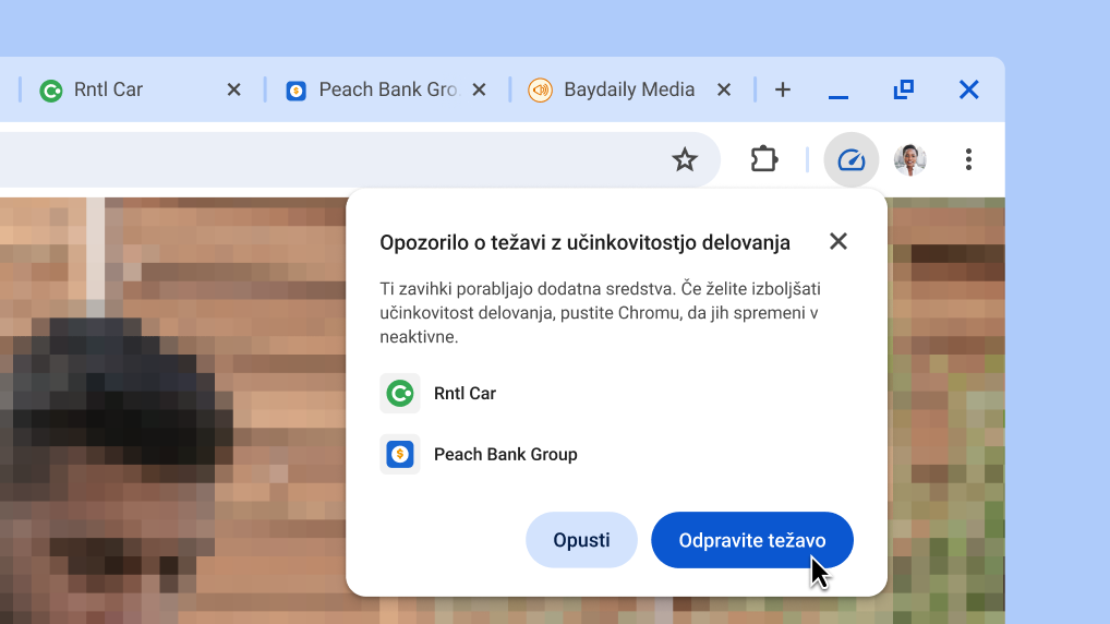 Izboljšajte delovanje brskalnika z enim klikom