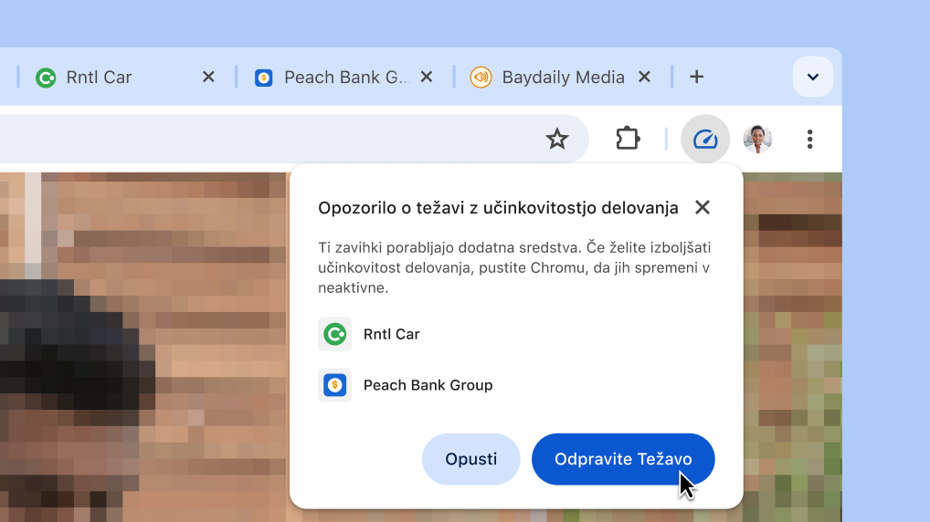Izboljšajte delovanje brskalnika z enim klikom